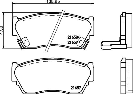 DON PCP1577 - Brake Pad Set, disc brake autospares.lv