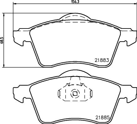 DON PCP1649 - Brake Pad Set, disc brake autospares.lv