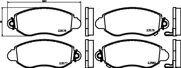 DON PCP1665 - Brake Pad Set, disc brake autospares.lv