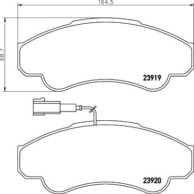 DON PCP1666 - Brake Pad Set, disc brake autospares.lv