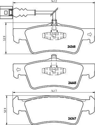 DON PCP1681 - Brake Pad Set, disc brake autospares.lv