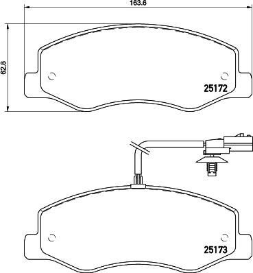 DON PCP1688 - Brake Pad Set, disc brake autospares.lv