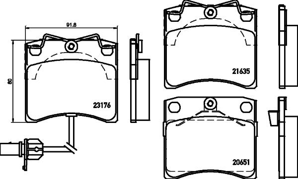 DON PCP1683 - Brake Pad Set, disc brake autospares.lv