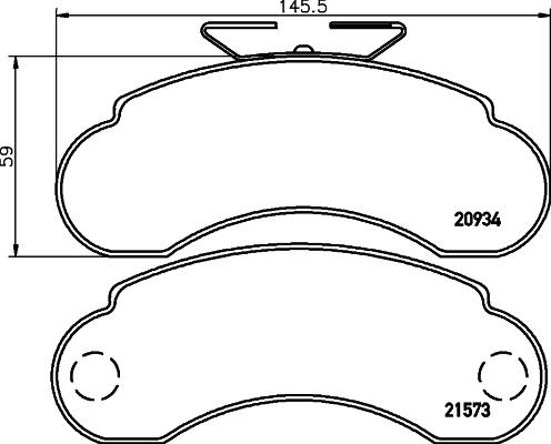 DON PCP1682 - Brake Pad Set, disc brake autospares.lv