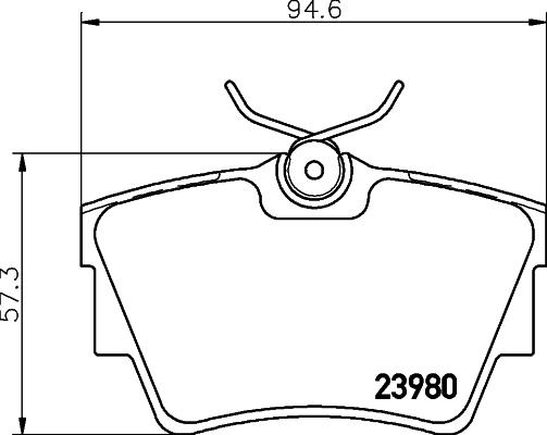 DON PCP1634 - Brake Pad Set, disc brake autospares.lv