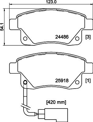 DON PCP1633 - Brake Pad Set, disc brake autospares.lv