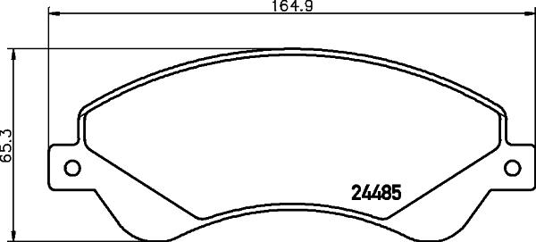 DON PCP1637 - Brake Pad Set, disc brake autospares.lv