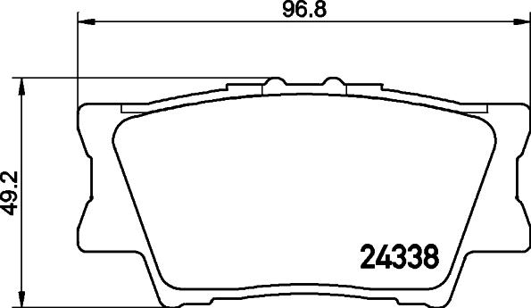 DON PCP1096 - Brake Pad Set, disc brake autospares.lv