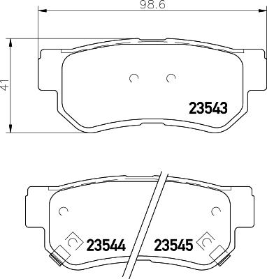 DON PCP1093 - Brake Pad Set, disc brake autospares.lv