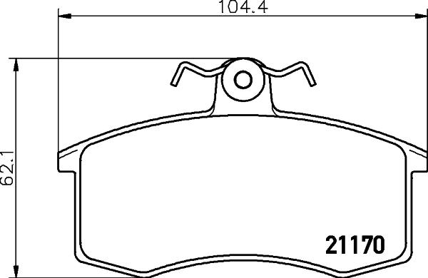 DON PCP1047 - Brake Pad Set, disc brake autospares.lv