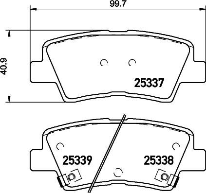 DON PCP1053 - Brake Pad Set, disc brake autospares.lv