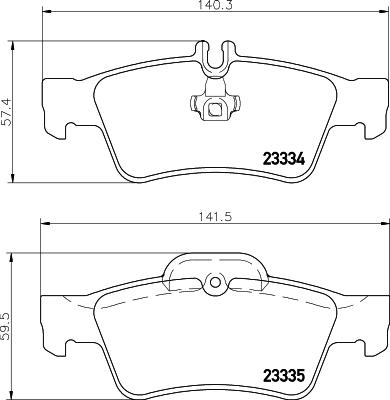 DON PCP1003 - Brake Pad Set, disc brake autospares.lv