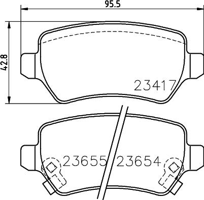 DON PCP1019 - Brake Pad Set, disc brake autospares.lv