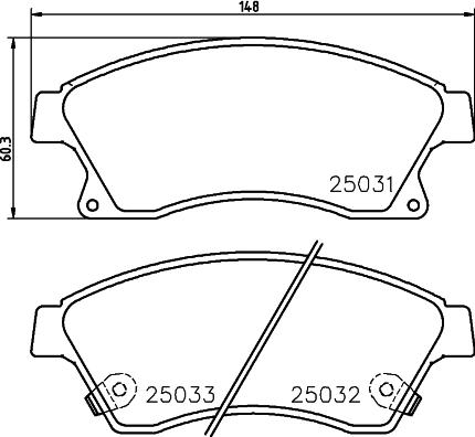 DON PCP1086 - Brake Pad Set, disc brake autospares.lv