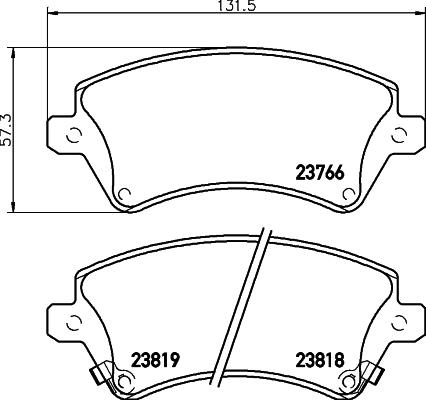 DON PCP1082 - Brake Pad Set, disc brake autospares.lv