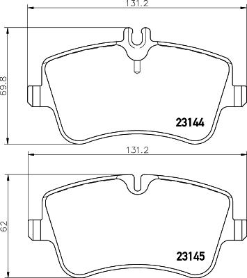 DON PCP1025 - Brake Pad Set, disc brake autospares.lv