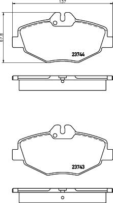 DON PCP1020 - Brake Pad Set, disc brake autospares.lv