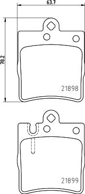 DON PCP1075 - Brake Pad Set, disc brake autospares.lv