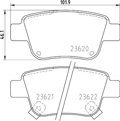 DON PCP1076 - Brake Pad Set, disc brake autospares.lv