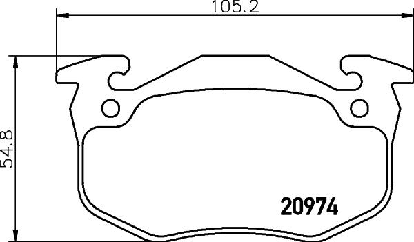 DON PCP1071 - Brake Pad Set, disc brake autospares.lv