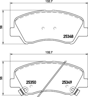 DON PCP1073 - Brake Pad Set, disc brake autospares.lv