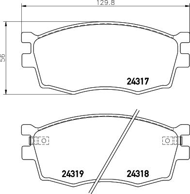 DON PCP1198 - Brake Pad Set, disc brake autospares.lv