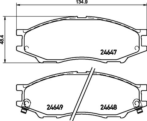 DON PCP1197 - Brake Pad Set, disc brake autospares.lv