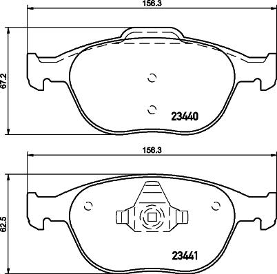 DON PCP1140 - Brake Pad Set, disc brake autospares.lv