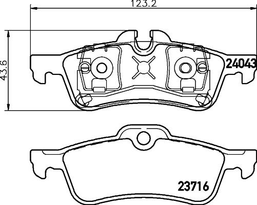 DON PCP1141 - Brake Pad Set, disc brake autospares.lv