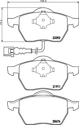 DON PCP1147 - Brake Pad Set, disc brake autospares.lv