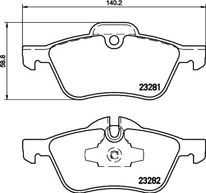 DON PCP1155 - Brake Pad Set, disc brake autospares.lv