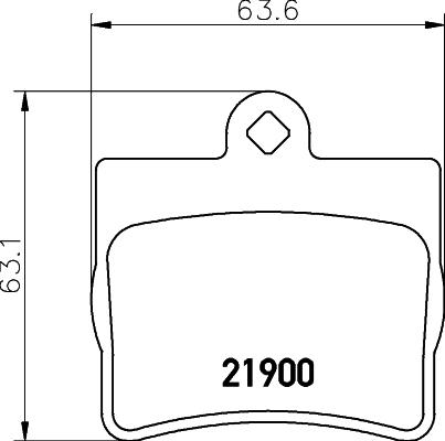 DON PCP1150 - Brake Pad Set, disc brake autospares.lv