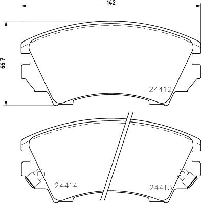 DON PCP1152 - Brake Pad Set, disc brake autospares.lv