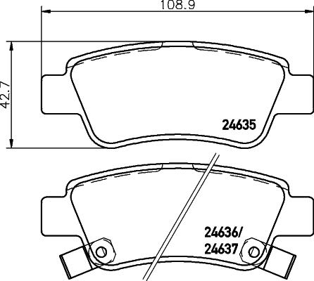 DON PCP1161 - Brake Pad Set, disc brake autospares.lv