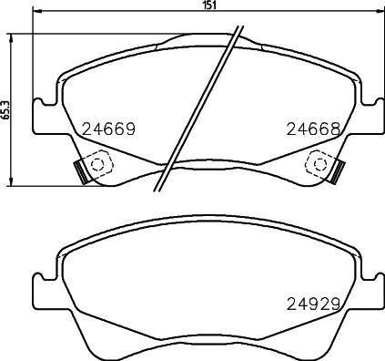 DON PCP1106 - Brake Pad Set, disc brake autospares.lv