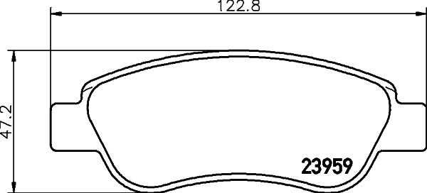 DON PCP1101 - Brake Pad Set, disc brake autospares.lv