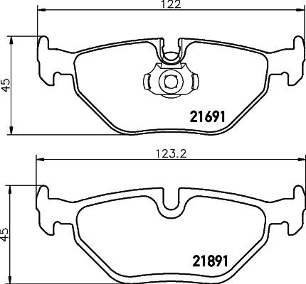 DON PCP1110 - Brake Pad Set, disc brake autospares.lv