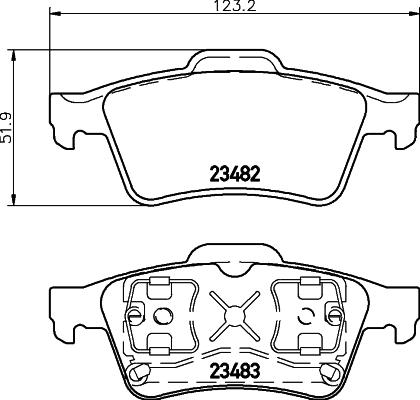 DON PCP1113 - Brake Pad Set, disc brake autospares.lv