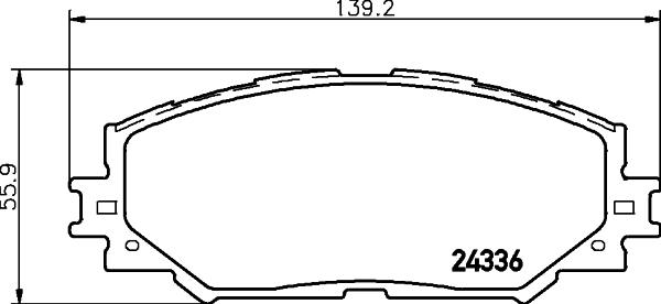 DON PCP1112 - Brake Pad Set, disc brake autospares.lv
