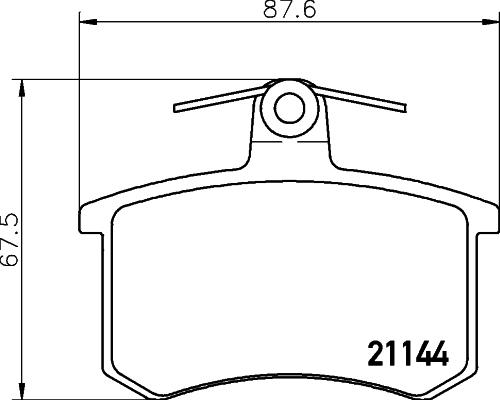 DON PCP1117 - Brake Pad Set, disc brake autospares.lv