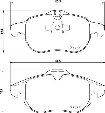 DON PCP1138 - Brake Pad Set, disc brake autospares.lv