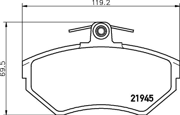 DON PCP1129 - Brake Pad Set, disc brake autospares.lv