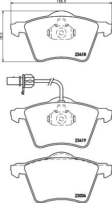 DON PCP1120 - Brake Pad Set, disc brake autospares.lv