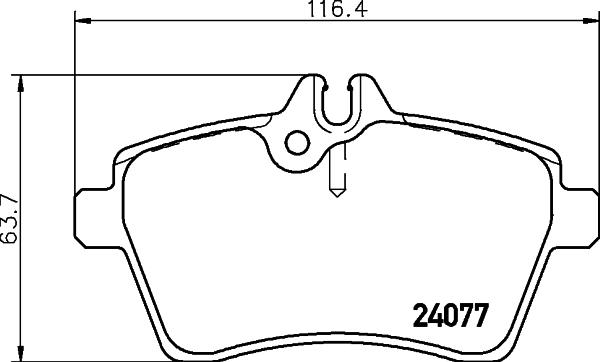 DON PCP1128 - Brake Pad Set, disc brake autospares.lv