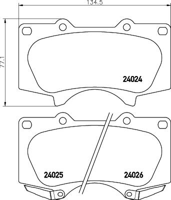 DON PCP1122 - Brake Pad Set, disc brake autospares.lv