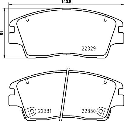 DON PCP1892 - Brake Pad Set, disc brake autospares.lv