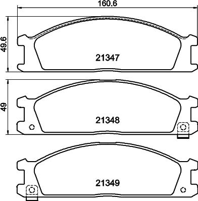 DON PCP1851 - Brake Pad Set, disc brake autospares.lv