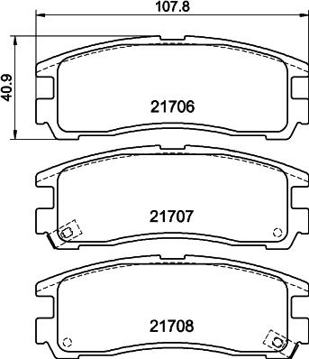 DON PCP1860 - Brake Pad Set, disc brake autospares.lv