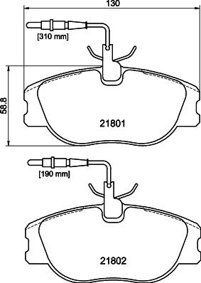 DON PCP1863 - Brake Pad Set, disc brake autospares.lv