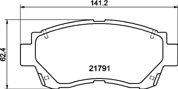 DON PCP1862 - Brake Pad Set, disc brake autospares.lv